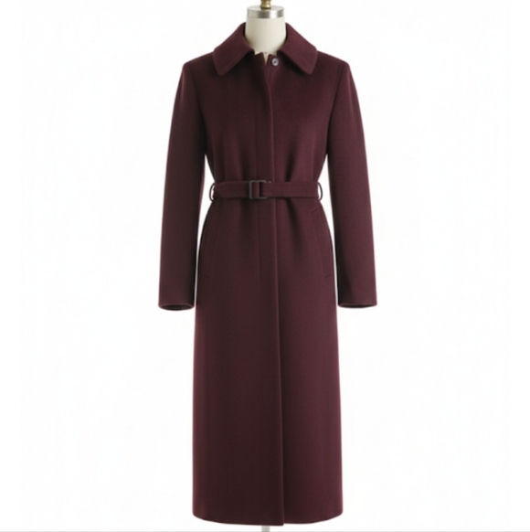 Armani Exchange Cashmere Blend  Plum  Pea  Coat  Size S - Picture 16 of 16